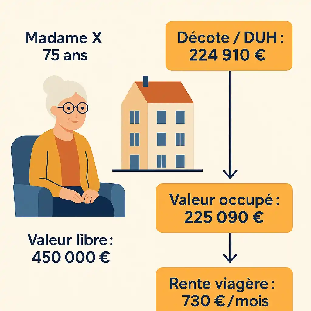 décote ou DUH pour le viager